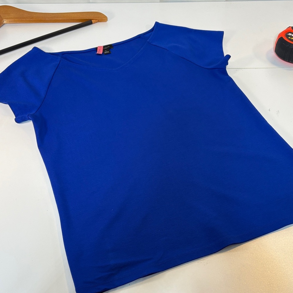 Ann Taylor Factory Cobalt Blue Short Sleeve Tee